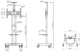 lentyna televizoriui - Multibrackets MB-2319 M Public floorstand - 10 nuotrauka