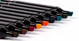 dvipusiai flomasteriai - Flomasteriai Double Sided Markers, dvipusiai, 80 vnt. - 3 nuotrauka