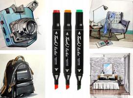 dvipusiai flomasteriai - Flomasteriai Double Sided Markers, dvipusiai, 80 vnt. - 6 nuotrauka