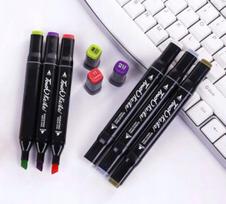 dvipusiai flomasteriai - Flomasteriai Double Sided Markers, dvipusiai, 80 vnt. - 7 nuotrauka
