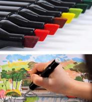 dvipusiai flomasteriai - Flomasteriai Double Sided Markers, dvipusiai, 80 vnt. - 8 nuotrauka