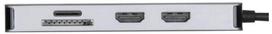 usb c dual hdmi - Targus DOCK423EU, Wired, USB 3.2 Gen 1 (3.1 Gen 1) Type-C, 100 W, Silver, MicroSD (TransFlash), SD, China - 3 nuotrauka