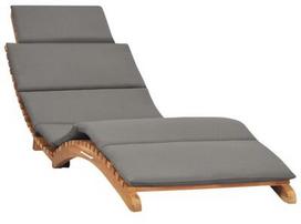 gultas vidaxl - Gultas VLX Folding Sun Lounger, pilkas, 175 cm x 50 cm x 55 cm - 1 nuotrauka
