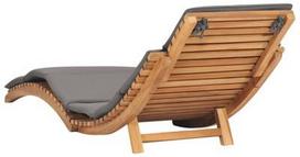 gultas vidaxl - Gultas VLX Folding Sun Lounger, pilkas, 175 cm x 50 cm x 55 cm - 4 nuotrauka