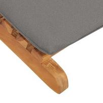 gultas vidaxl - Gultas VLX Folding Sun Lounger, pilkas, 175 cm x 50 cm x 55 cm - 5 nuotrauka