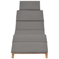 gultas vidaxl - Gultas VLX Folding Sun Lounger, pilkas, 175 cm x 50 cm x 55 cm - 8 nuotrauka