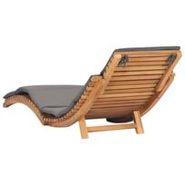 gultas vidaxl - Gultas VLX Folding Sun Lounger, pilkas, 175 cm x 50 cm x 55 cm - 10 nuotrauka