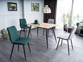 120 80 stalas - Signal Meble Remus Table 120x80cm Oak/Black - 3 nuotrauka