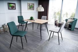 120 80 stalas - Signal Meble Remus Table 120x80cm Oak/Black - 4 nuotrauka