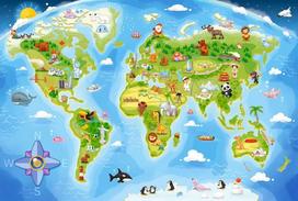 delione pasaulio zemelapis - Castorland Puzzle World Map 40pcs Maxi - 2 nuotrauka