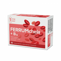  FORDAY FERRUMCHELA + B12, 30 kietųjų kapsulių