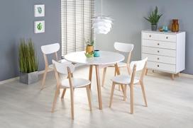 Valgomojo stalas Halmar Ruben White, 1020-1420x1020x736 mm