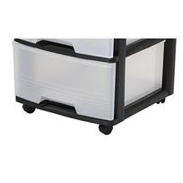 komoda curver - Komoda CURVER REGAL, 3 stalciu, juoda/skaidri, h61 x 39 x 37 cm - 3 nuotrauka
