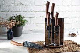 stovas peiliams - 5 peilių komplektas su stovu BERLINGER HAUS BH-2160 - 3 nuotrauka