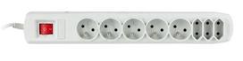 ActiveJet Surge Protector 8 Outlet Grey 1.5m