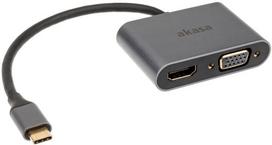 hdmi type c laidas - Akasa USB Type-C 2-In-1 Adapter - 1 nuotrauka