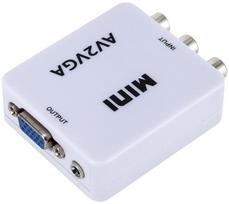 vga kabelis - RoGer RCA to VGA Adapter White - 4 nuotrauka