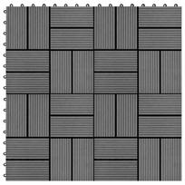 wpc plyteles - WPC terasų plytelė VLX WPC 45030, 30 cm x 30 cm, pilka, 11 vnt. - 1 nuotrauka