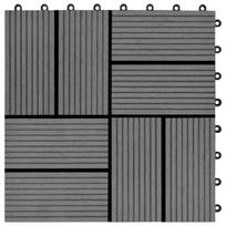 wpc plyteles - WPC terasų plytelė VLX WPC 45030, 30 cm x 30 cm, pilka, 11 vnt. - 5 nuotrauka