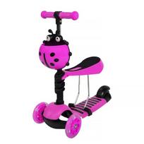 balansinis paspirtukas - Paspirtukas su stūmimo rankena Scooter 5in1, rožinis - 3 nuotrauka