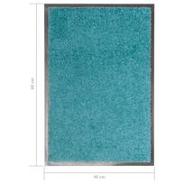 zalias kilimas - Durų kilimėlis VLX Washable 323457, žalsvai mėlyna (cyan), 600 mm x 400 mm x 9 mm - 6 nuotrauka