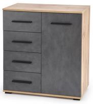 pilka komoda - Komoda Halmar Lima KM-2, pilka, 77x40x82 cm - 2 nuotrauka