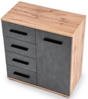 pilka komoda - Komoda Halmar Lima KM-2, pilka, 77x40x82 cm - 4 nuotrauka