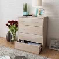 komoda 4 stalciu - Komoda VLX 4 Drawers 242544, ąžuolo, 60x30.5x71 cm - 6 nuotrauka