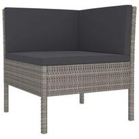 lauko baldai 7 vietos - Lauko baldų komplektas VLX Garden Lounge Set Poly Rattan, pilkas, 7 vietų - 2 nuotrauka