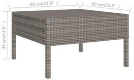 lauko baldai 7 vietos - Lauko baldų komplektas VLX Garden Lounge Set Poly Rattan, pilkas, 7 vietų - 6 nuotrauka