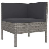 lauko baldai 7 vietos - Lauko baldų komplektas VLX Garden Lounge Set Poly Rattan, pilkas, 7 vietų - 9 nuotrauka
