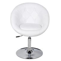 baro kedes taburete - Baro kėdė VLX Chesterfield 240448, balta - 2 nuotrauka