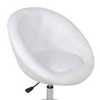 baro kedes taburete - Baro kėdė VLX Chesterfield 240448, balta - 4 nuotrauka