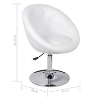 baro kedes taburete - Baro kėdė VLX Chesterfield 240448, balta - 5 nuotrauka