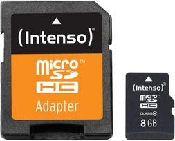 microsdhc - Intenso 8GB microSDHC Class 4 3403460 - 1 nuotrauka
