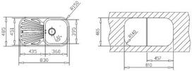 kriaukle -  Teka Stylo 1B.1D CN, 830 mm x 485 mm x 170 mm - 2 nuotrauka