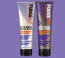 plauku tonuojantis sampunas - Fudge Clean Skirtas šviesiems plaukams Damage Rewind Violet-Toning Atkuriamasis spalvą tonuojantis šampūnas, 250 ml - 2 nuotrauka