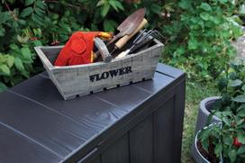 sodo deze - Keter dėžė daiktams Sherwood, 270 l, grafito - 6 nuotrauka