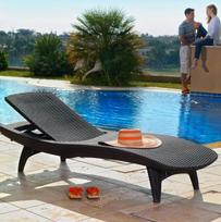 plastikiniai gultai - Keter Pacific Sun, juodas/pilkas, 197 cm x 75 cm x 40 cm - 2 nuotrauka