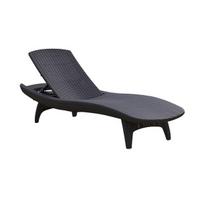 plastikiniai gultai - Keter Pacific Sun, juodas/pilkas, 197 cm x 75 cm x 40 cm - 3 nuotrauka