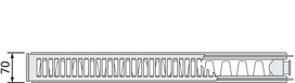centrinis sildym - Renovacinis radiatorius Purmo Compact C 21s, 550-1000 - 5 nuotrauka