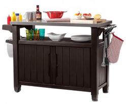 keter stalas - Lauko stalas Keter Barbecue Prep n' Serve 207L Brown, 134 x 52 x 90 cm - 2 nuotrauka