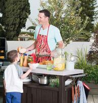 keter stalas - Lauko stalas Keter Barbecue Prep n' Serve 207L Brown, 134 x 52 x 90 cm - 5 nuotrauka