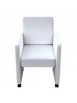 dirbtines odos kedes 4 - Valgomojo kėdė VLX Dining Chairs 4 pcs, balta, 4 vnt. - 3 nuotrauka