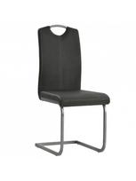 dirbtines odos kedes 4 - Valgomojo kėdė VLX Faux Leather 246192, pilka, 4 vnt. - 3 nuotrauka