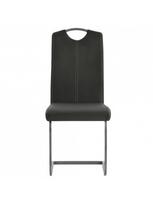 dirbtines odos kedes 4 - Valgomojo kėdė VLX Faux Leather 246192, pilka, 4 vnt. - 4 nuotrauka