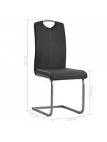 dirbtines odos kedes 4 - Valgomojo kėdė VLX Faux Leather 246192, pilka, 4 vnt. - 8 nuotrauka