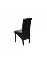 dirbtines odos kedes 4 - Valgomojo kėdė VLX Faux Leather 160316, juoda, 4 vnt. - 3 nuotrauka