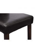dirbtines odos kedes 4 - Valgomojo kėdė VLX Faux Leather 160316, juoda, 4 vnt. - 5 nuotrauka