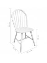 kede - Valgomojo kėdė VLX Rubber Wood 242026, balta, 2 vnt. - 6 nuotrauka